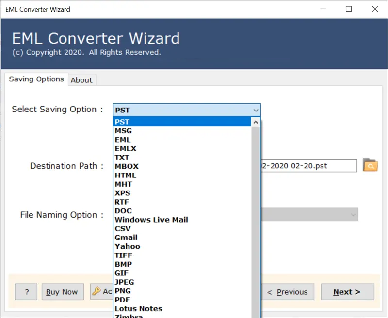 Windows 10 SysKare EML Converter full