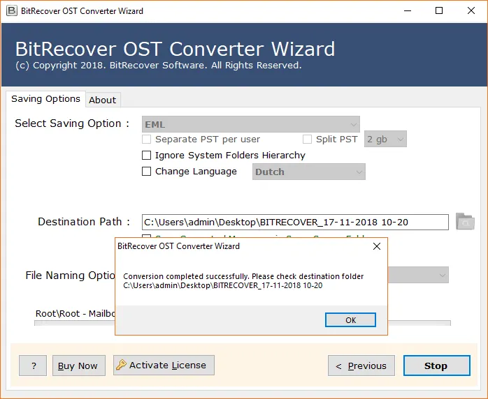 complete ost file converter process