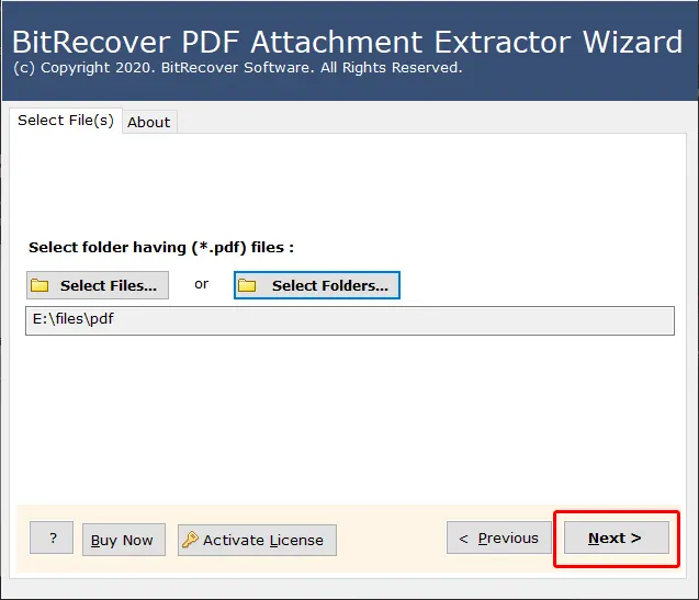 run pdf file attachment extractor