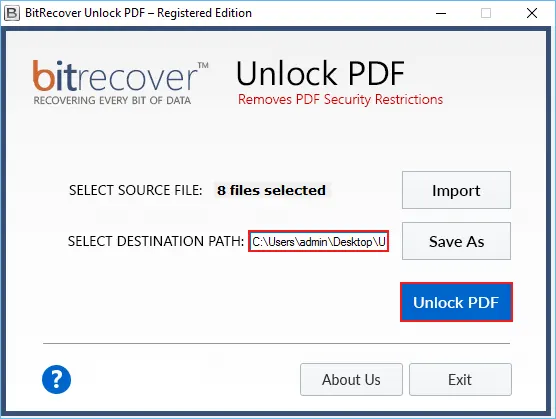 PDF unlock change