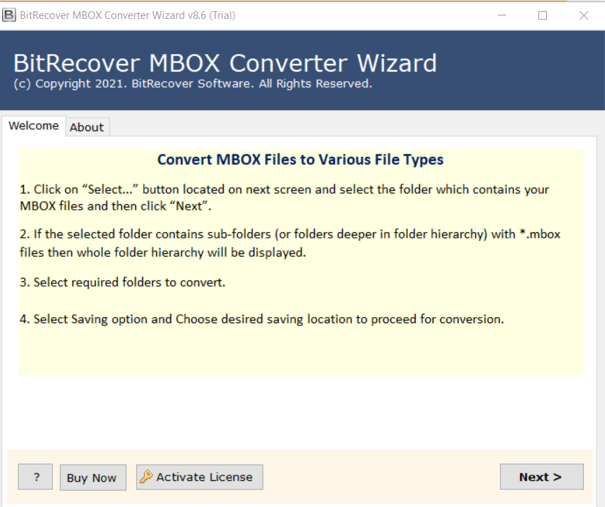 Download the MBOX converter