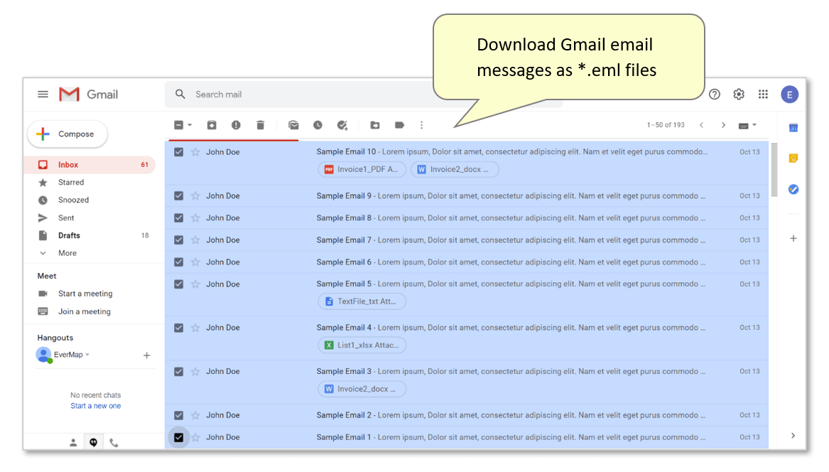 save email msg from gmail