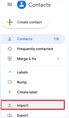 select import contacts